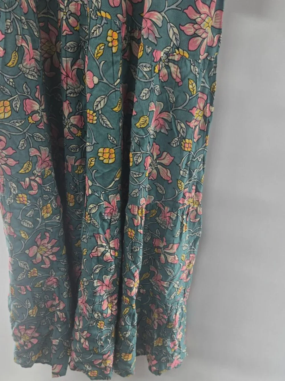 Natural Life Green Pink Garden Tiered Maddi Maxi Size Large - Picture 11 of 13